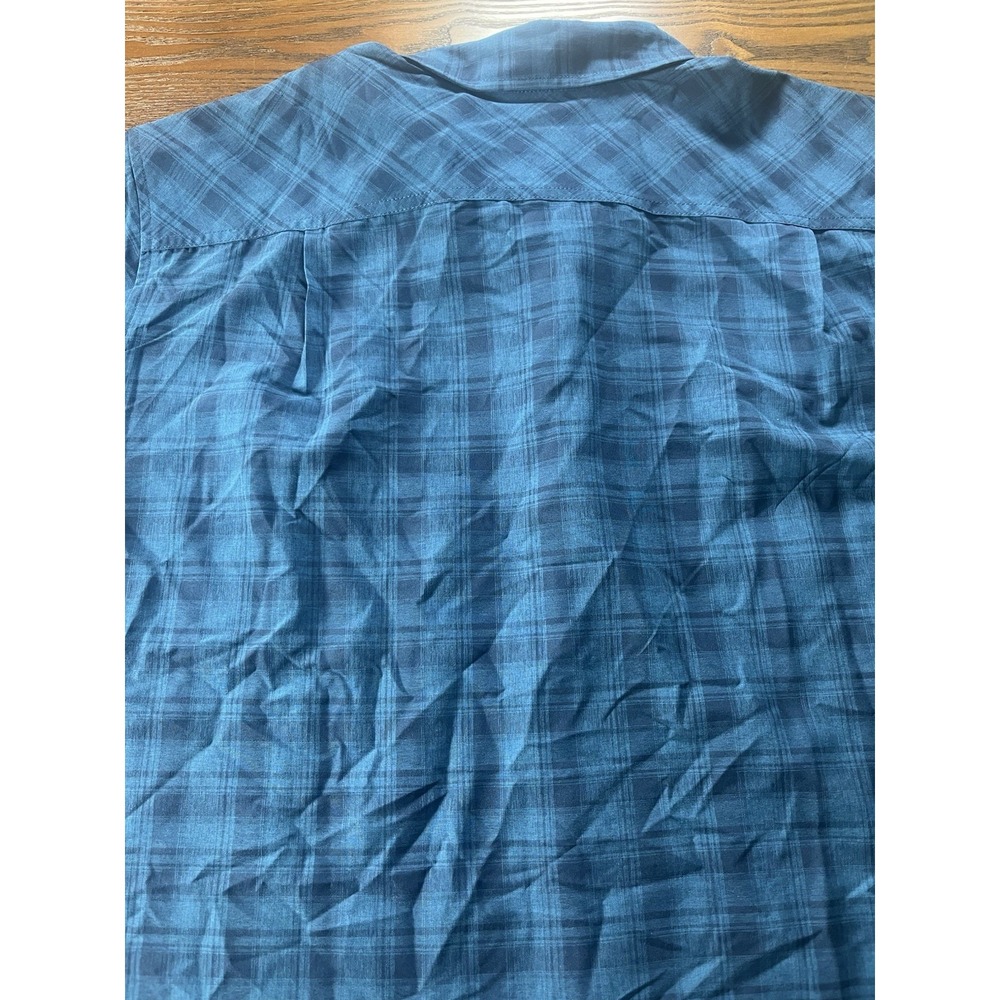 Men's Orvis Tech Shirt Blue Short Sleeve Pocket Collared Shirt Size XL - Picture 7 of 7
